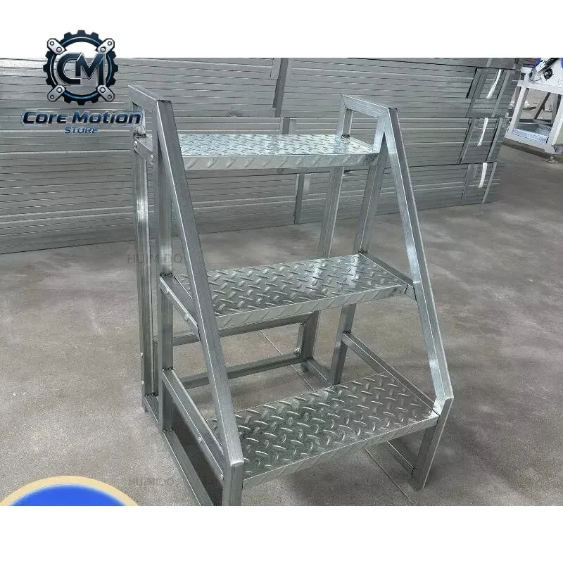Industrial Steps Stairs Warehouse Freight Ladder Movable Engineering Ladder Household Steps with Handrails Climbing Ladder