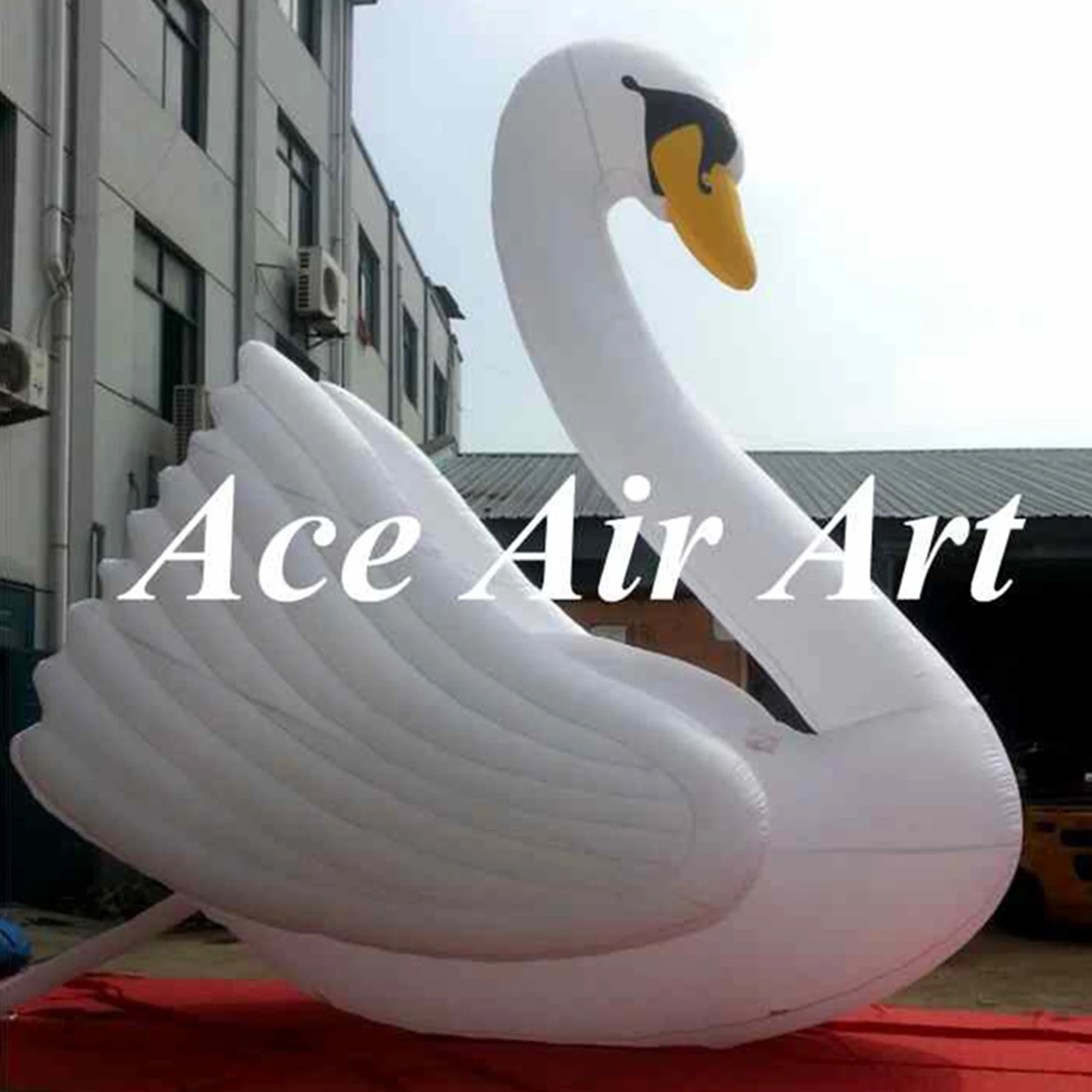 Custom Giant 4mH Inflatable Swan Model for Advertising in Party Event