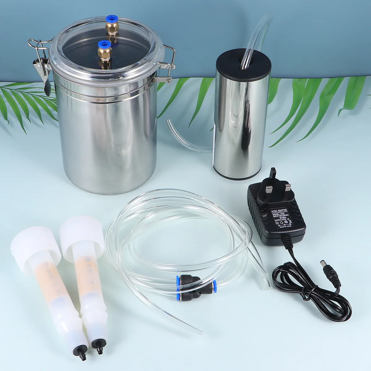 

2 L Household Milker Suction Vacuum Pump Milking Machine The Electric 2L Stainless Steel