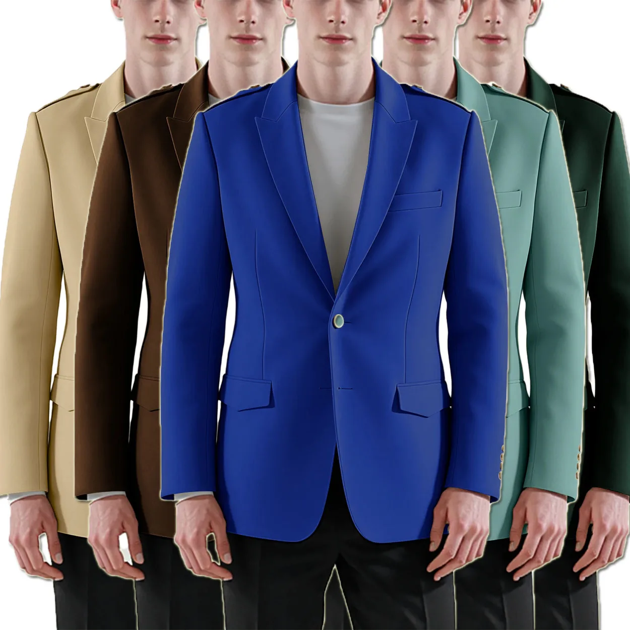 

2025 New Male Solid Colour Formal Suit Jacket 18 Colours Available Men Wedding Prom Party Tuxedo Blazer Slim Fit Coats
