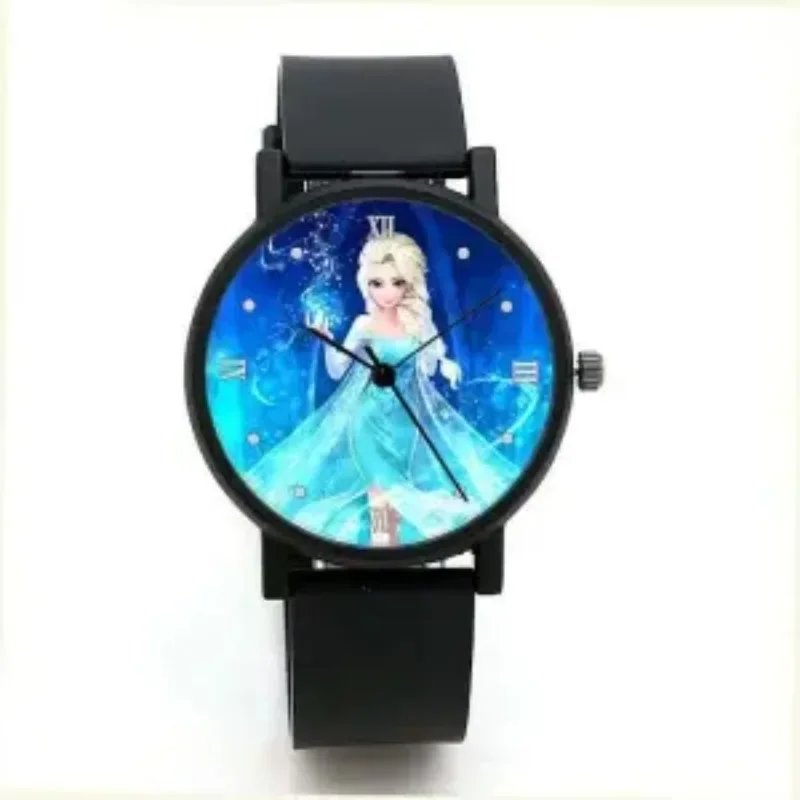 Disney snoopy cartoon watch sports male and female student quartz watch Frozen  Elsa couple cute creative holiday birthday gift