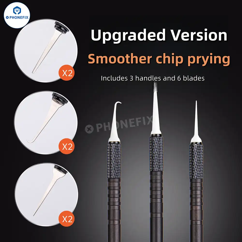 YCS DT01 Multifunctional Pry Knife Tools Set Phone Repair Tools Kit Disassembly Blades Anti Slip Metal Pry Scraper Phone Repair