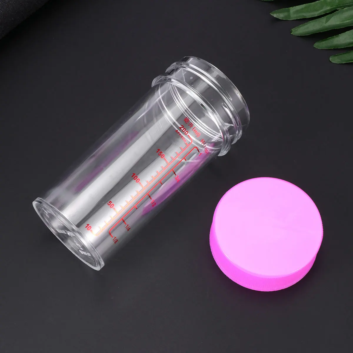 

2Pcs Transparent Measuring Cups Set Graduated Scale Plastic Beakers Reusable for Handmade Crafts Painting Lab Science