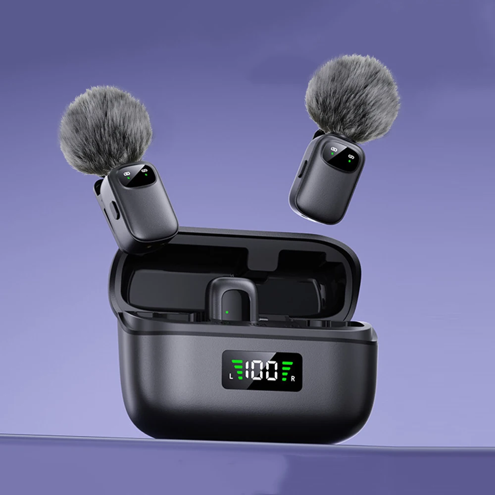 

Wireless lavalier mini microphone,three-level AI noise reduction,30M transmission distance, suitable for live streaming, meeting