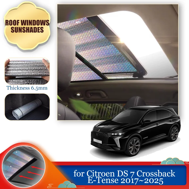 Car Sunroof Sunshade for Citroen DS 7 Crossback E-Tense 2017~2025 Roof Windshield Sunshade Cover Curtain Sun Visor Accessories