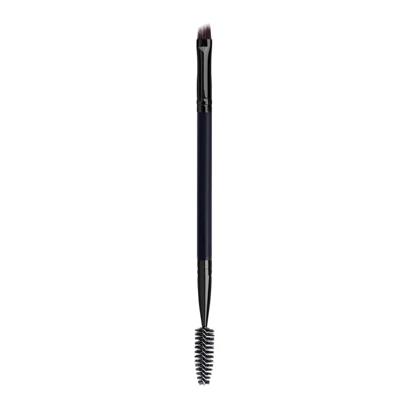 Ensemble complet de pinceaux de maquillage pour les yeux : double extrémité, recourbe-cils, pinceaux coudés de beauté
