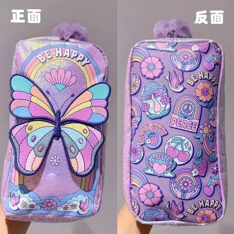 

Сумка для ручек с героями мультфильмов, креативная студенческая канцелярская сумка, многофункциональная складная аниме-периферийная канцелярская сумка для ручек, подарок-сюрприз