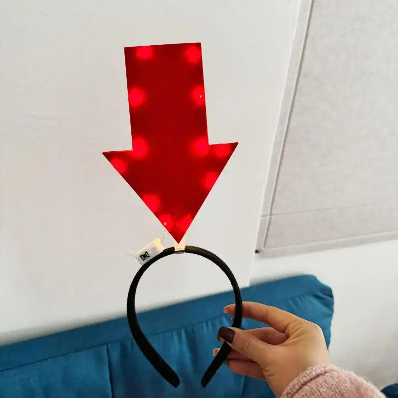 Diadema con Forma de Flecha Única, Divertida Diadema con Signo de Interrogación, Recuerdos de Navidad, Accesorio para el Cabello de Niña, Diadema Festiva, Tocado de Disfraz