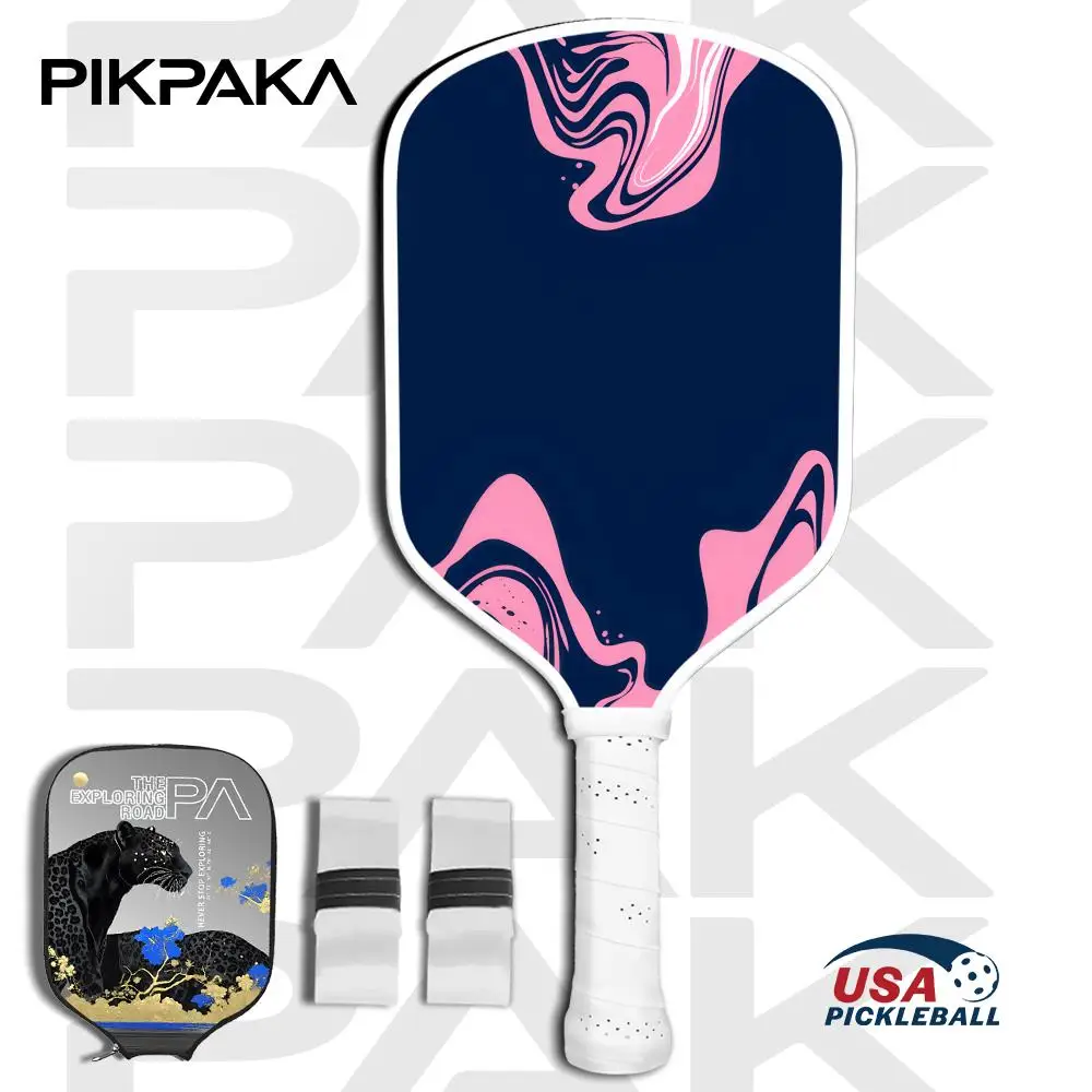 

Classic dark blue Pickleball Paddle Set USAPA Approved T700 Carbon Fiber Unibody Thermoformed with 16MM Honeycomb CorePower&Spin
