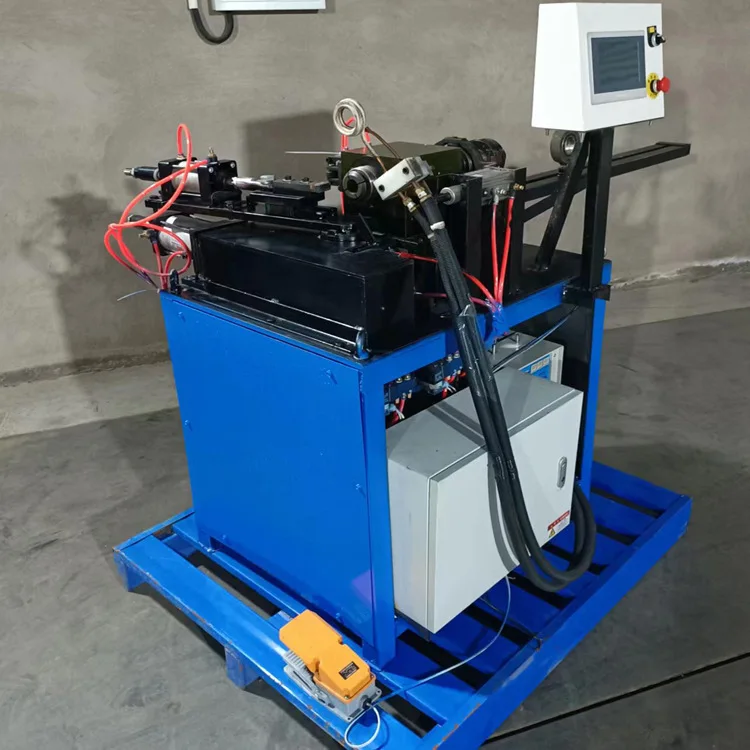 HCY Round head flat head automatic heating spinning sealing machine, furniture steel pipe pneumatic sealing machine