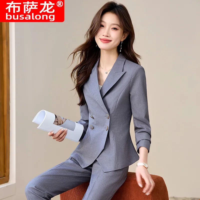 2025New Style Civil Servant Interview Formal Wear Hotel Manager Work Suit High-end Professional Suit Set for Spring and Autumn