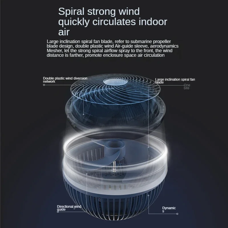 リモコン付きウォールファン,家庭用ヘッド,常夜灯機能,大規模な空気ボリューム,スパイラルファン,寝室用