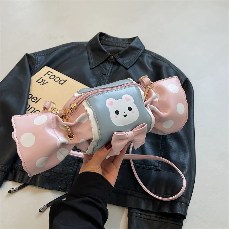 Candy Shape Creative Fun Bag For Lady Girls Sweet Fashion Versatile Crossbody Shoulder Bag Big Casual Pillow Bag Handbag Female