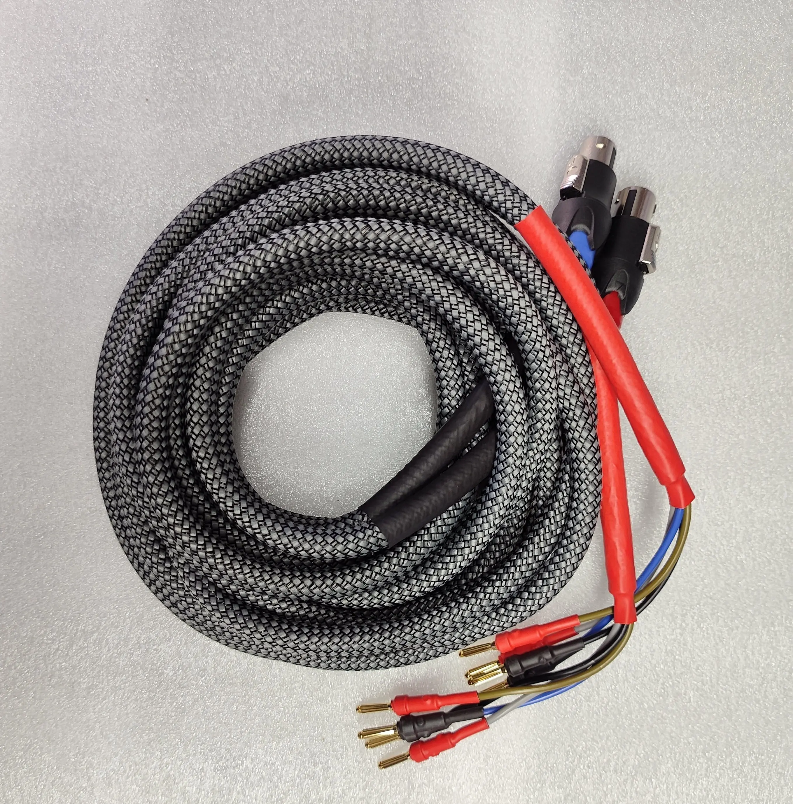 Professional Speaker Cable 5 Meter Length for 5.5 6.5 Inch Speakers Electronic Crossover Amplifier Set Gold Plated Connectors