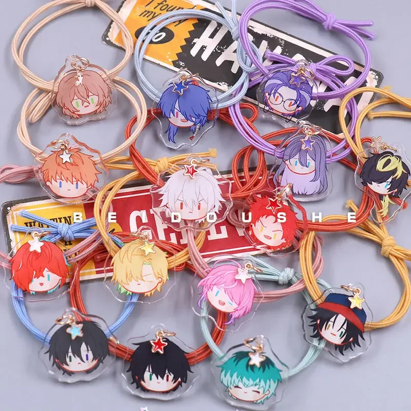 Hypnosis Microphone Hair Bands Girl Anime Yamada Ichiro for Children Hair Ties Kawaii Cosplay Hair Acrylic Accessories Gifts