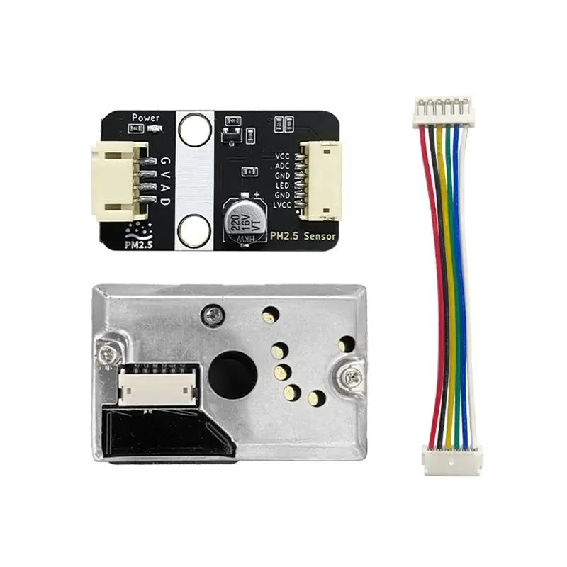 

Модуль датчика пыли ABZZ-PM2.5 с 4-контактным интерфейсом, инфракрасным датчиком рассеивания света, мониторингом качества воздуха, IoT-детектором окружающей среды PH2.0