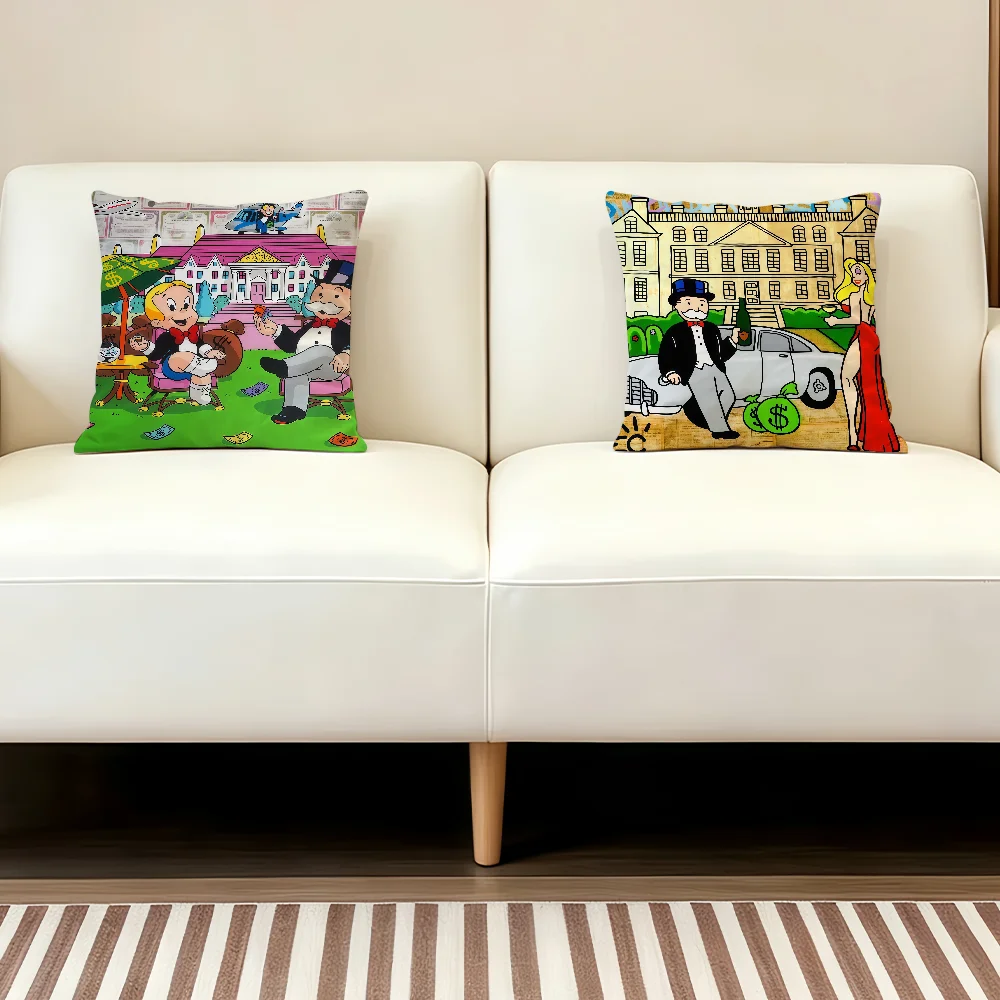 Dollar  Fashion cushion cover Anti-dustmite Sofa Cushion Decorative Office Cover Lounge Area Indoor & Outdoor Use M-MonopolyS
