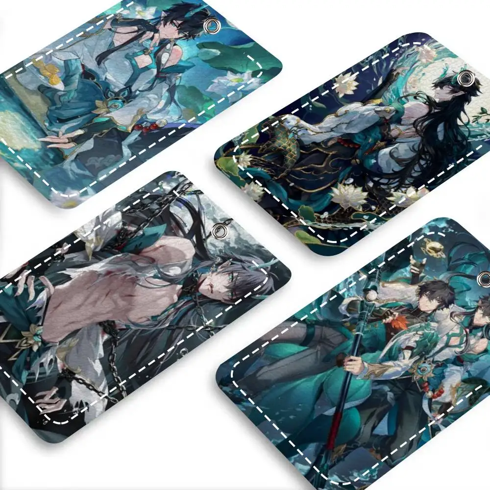 

Чехол для игровой карты Honkai Star Rail Dan Heng, подходит для кредитных карт, проездных билетов, прямоугольный брелок из мягкой кожи, защитный чехол для ключей