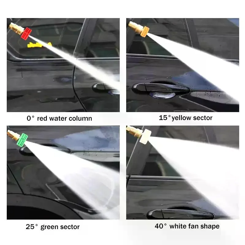 Car Wash Accessories 4-Color High-Pressure Washer: Nozzle Quick Connector 1/4in Plug Nozzle