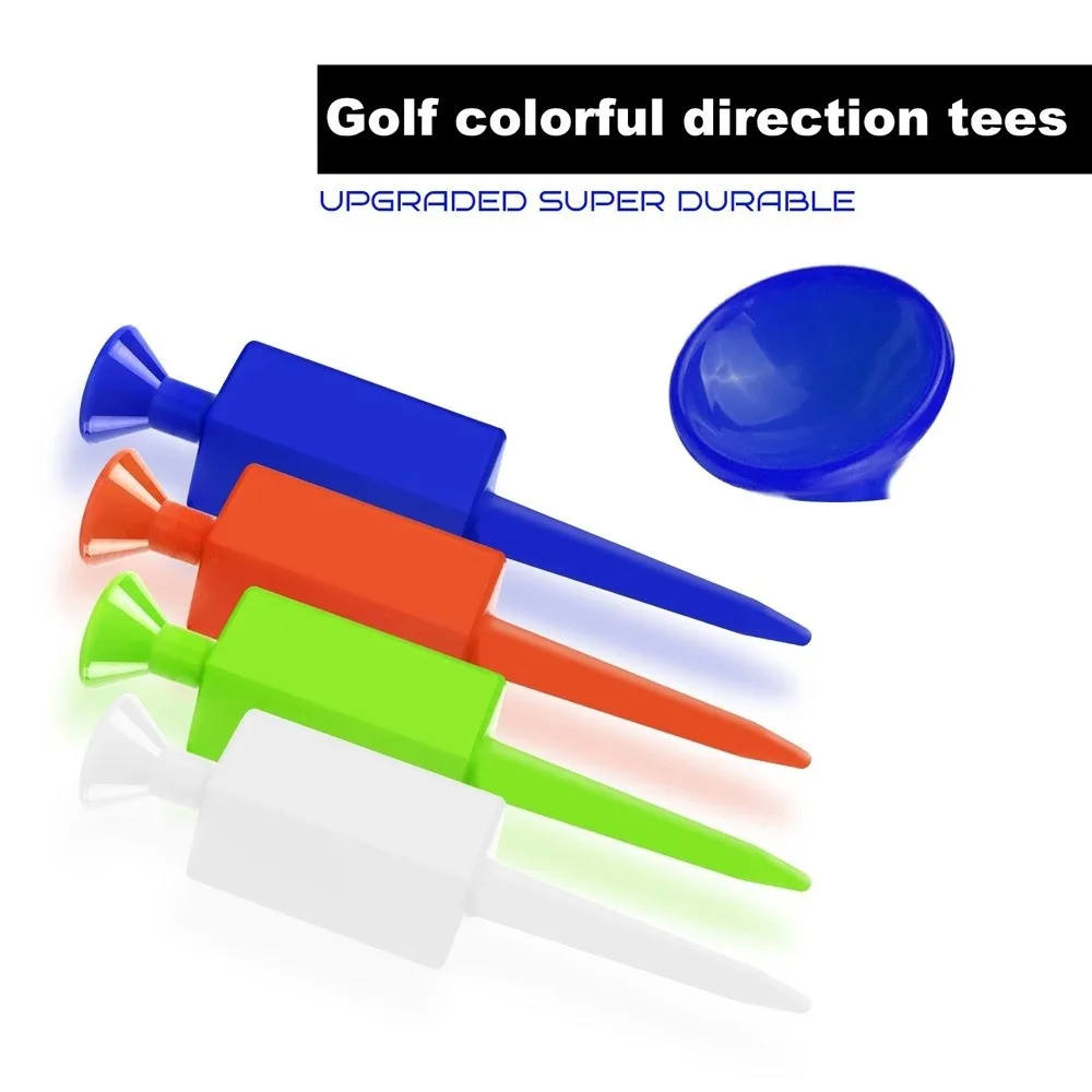 

12pcs Multi-Color Golf Ball Pegs Precise Swing Enhance Distance Flat Ball Pegs Portable Durable Golf Tee Golf Practice
