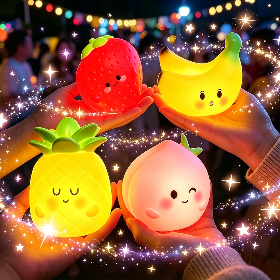 3D Printing Lamp - สตรอเบอร์รี่ กล้วย พีช ผลไม้น่ารัก ซิลิโคน ไฟ