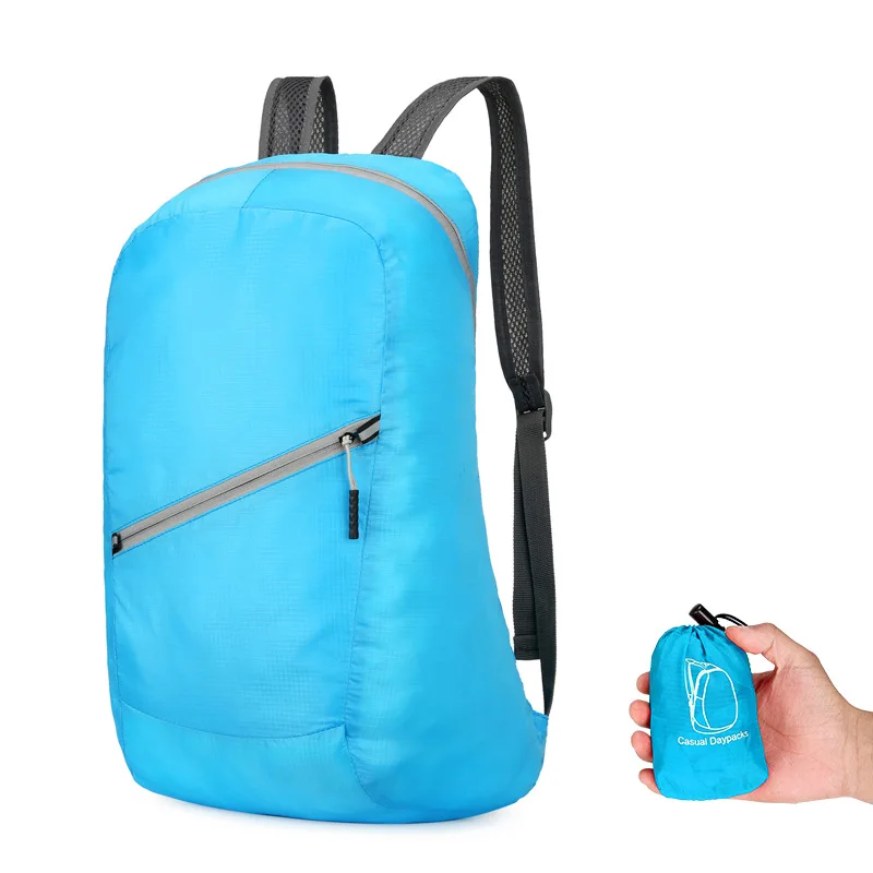 Mochila portátil ligera para exteriores, bolsa de senderismo, impermeable, plegable, ultraligera, para hombre y mujer