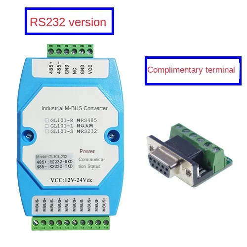 MBus / M-BUS master station to RS485 / RS232 converter / meter reading concentrator can be connected to 500 auxiliary stations