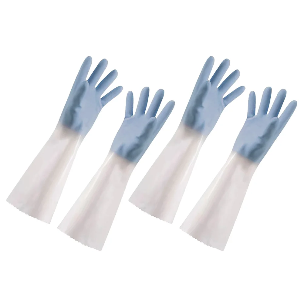 

2pcs Thicken Flannelette Dishwashing Gloves Winter Waterproof Cleaning Tools Non-Slip Housework Washing Kitchen Gardening