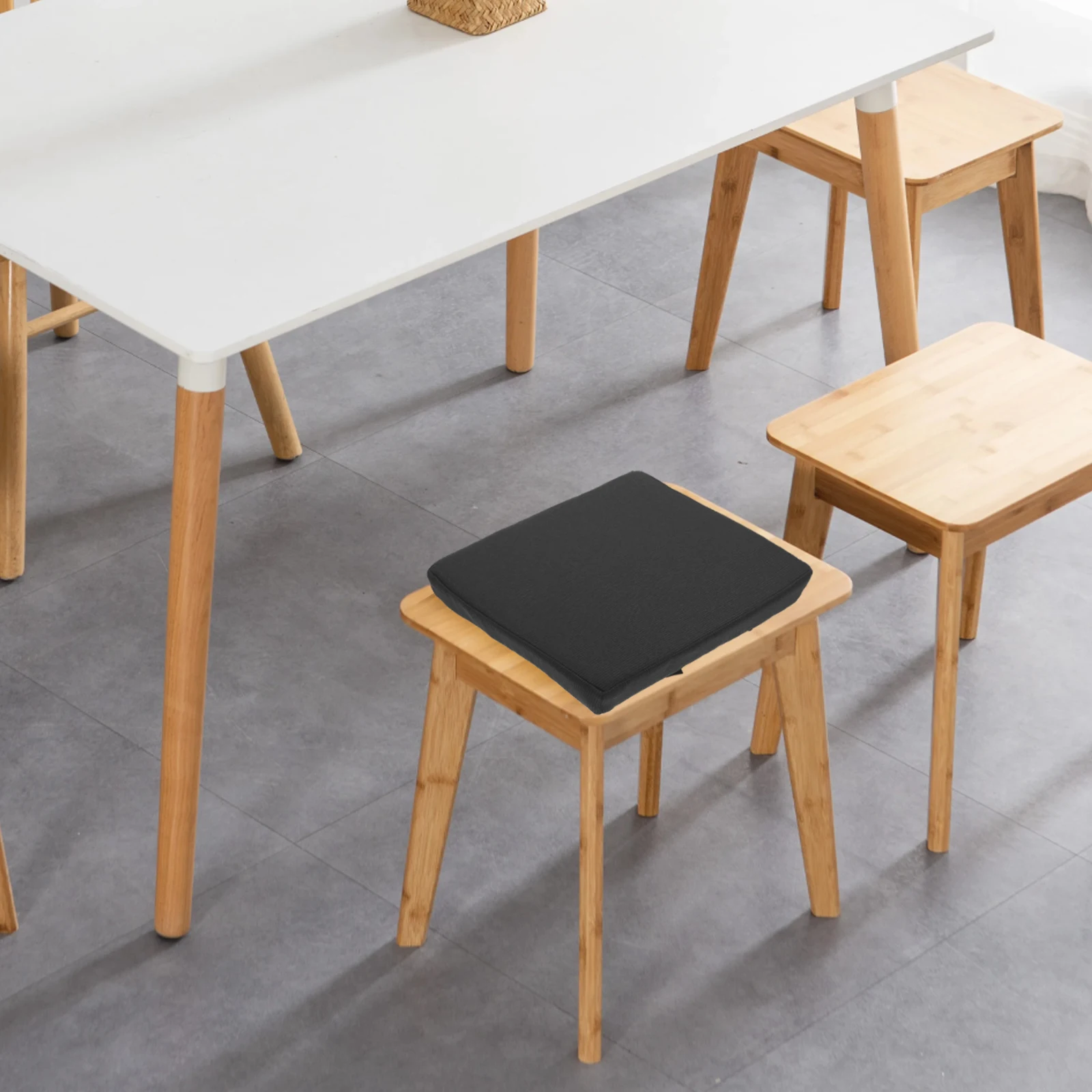 

Square Seat Pads Thick Foam Chair Cushion Soft Comfortable For Square Stools Durable Reusable Universal Fit Portable Lightweight