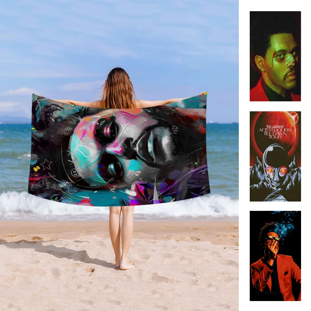 

The Weeknd Anime Beach Swimming Towel Soft Absorbent Washcloth Children's Gifts For Kids Travel Camping Gym