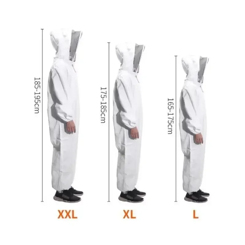 A A Thickened One-piece Split Bee Suit White Space Suit Protective Bee Cover