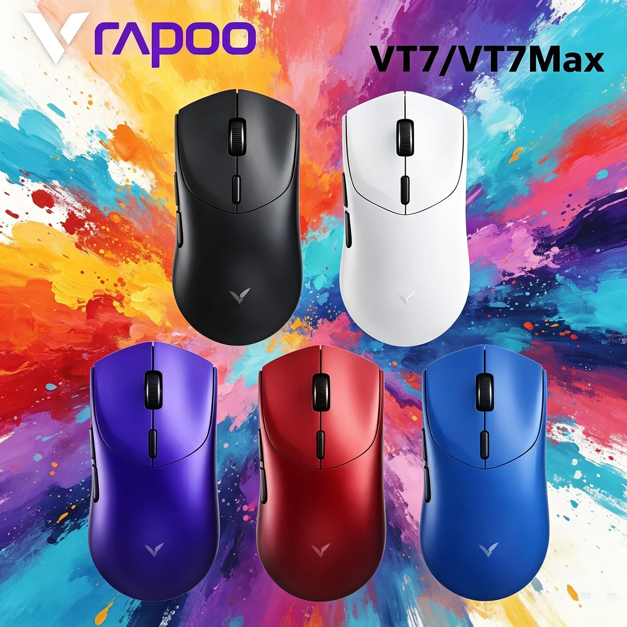 

Rapoo VT7 MAX GEN Gaming Mouse 53g Super Light True 8K Polling Rate Wireless Up to 750Hr Battery Performance Ultra Fast
