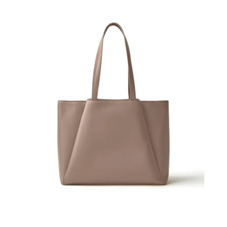 

Work Tote Bags for Women 15.6 Inch - Laptop Tote Bag with Zip Compartments - Large PU Leather Office Purse Computer Briefcase