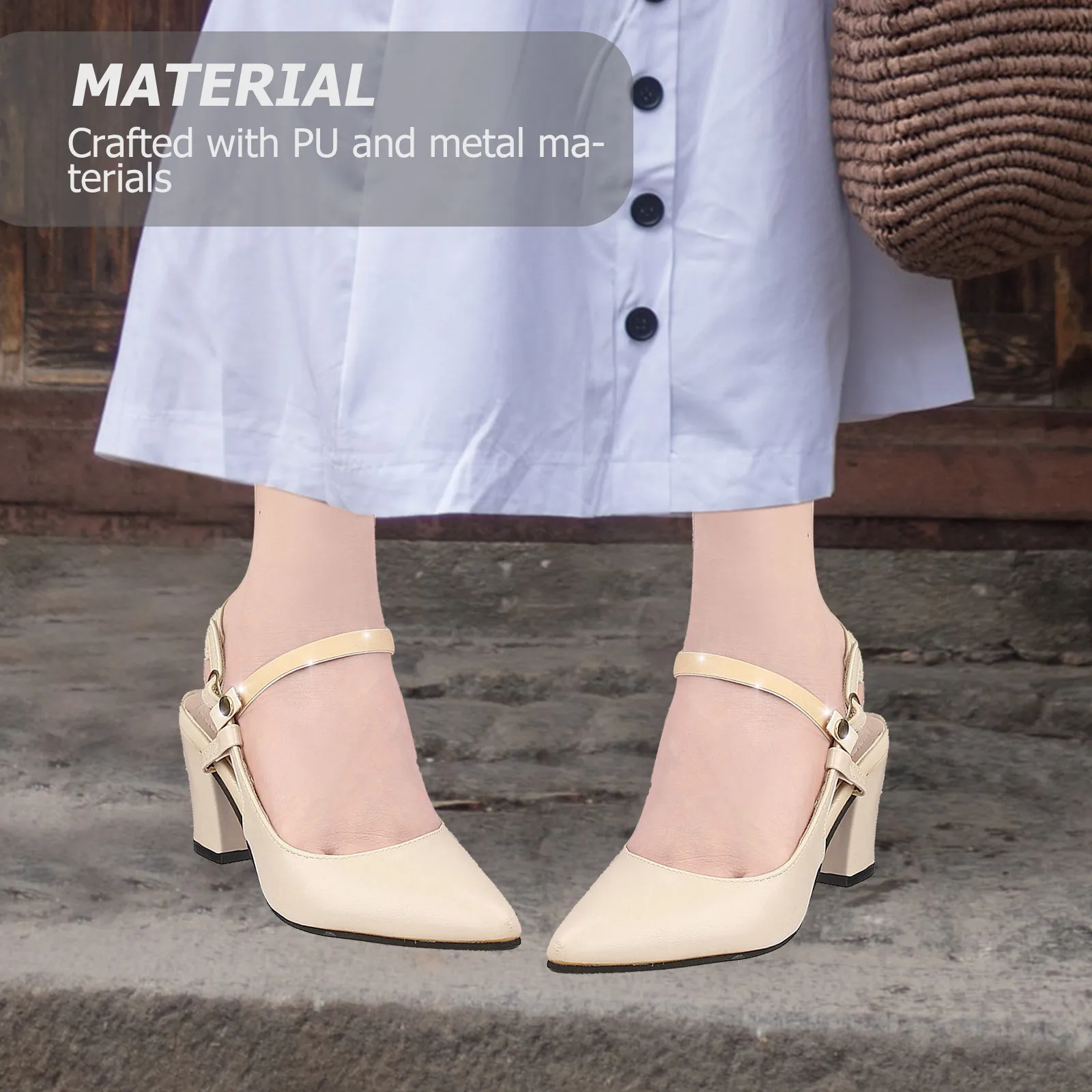 

Heel Button Locks For Women High Heel Shoes Adjustable Replacement Shoe Straps Anti-Loose Ankle Straps Pu Buckle