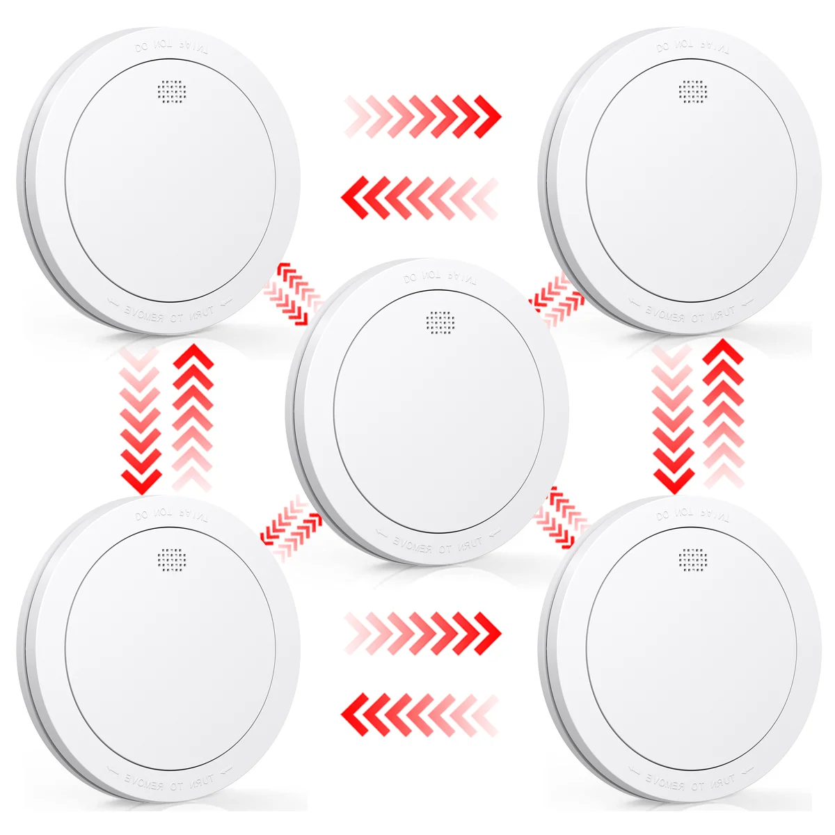 CPVAN Wireless Interlinked Smoke Detector 10 Years Battery 433Mhz Fire Smoke Alarm Protection Firefighters Equipment CE Approval