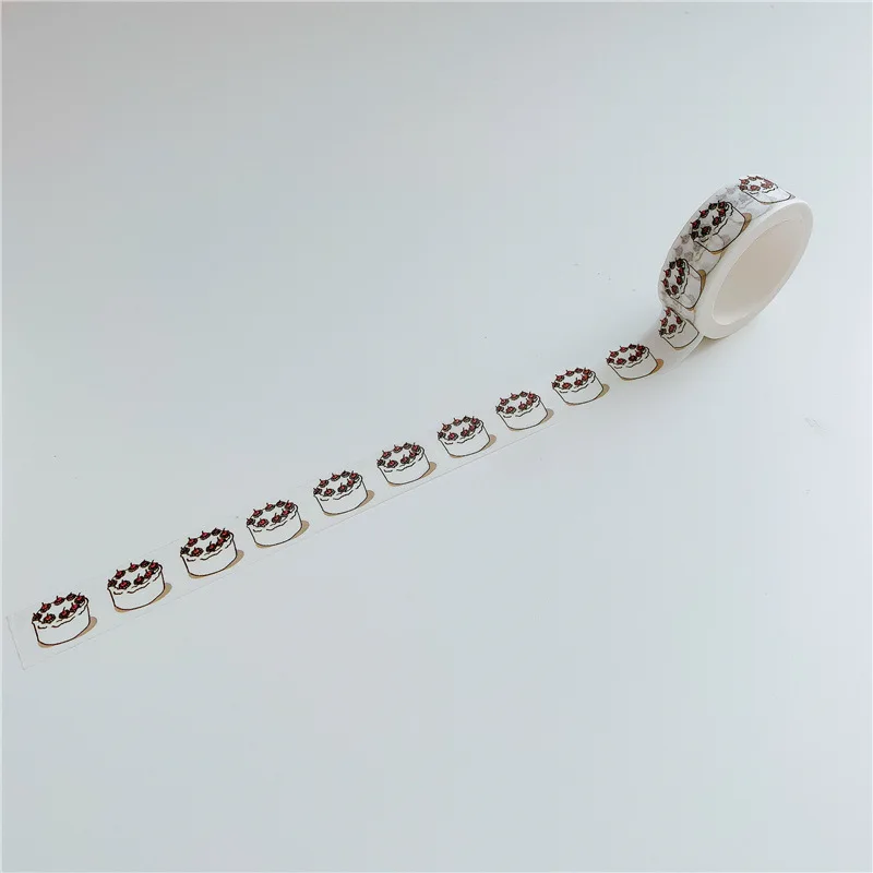 เทปวาชิสไตล์เกาหลี ลายหน้ายิ้ม เค้ก การ์ตูน ตัวละคร วัสดุทำสมุดบันทึก สติกเกอร์เทป