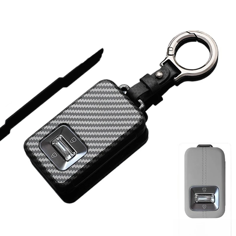 ABS Key Fob Cover for ZEEKR 9X/007GT/001 FR/7X/MIX/009/8X, Durable Plastic Protective KeyCase Shell with Keychain, Anti-Scratch