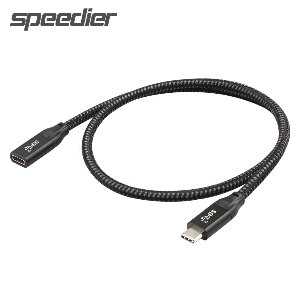 USB3.1 Type C Gen2 Extension Cable 1FT 2FT 10Gbps USB-C 3.1 Male To Female PD Fast Charge Adapter Cable 4K Video PC Phone U Disk