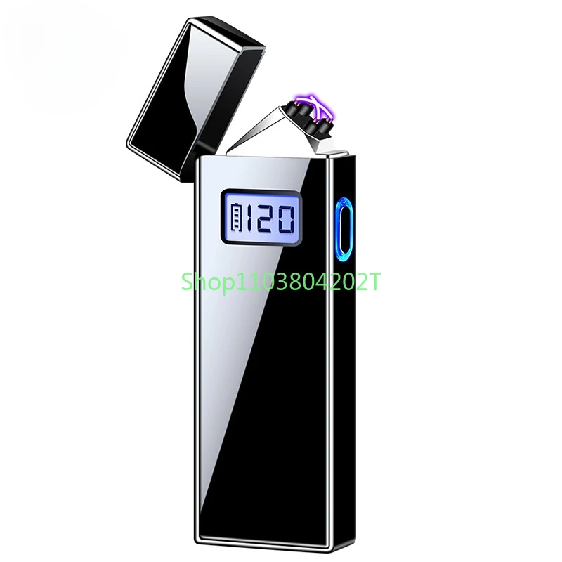 Double Electric Arc Lighter, Charging Power Display, Creative Personality, Windproof, High-End Gift for Boyfriend Tide