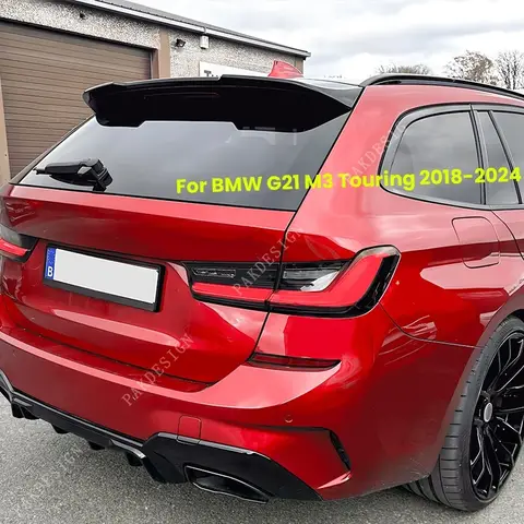 ABS M 성능 스타일 후면 지붕 스포일러 BMW G21 320i 320d 330i 330d M340i M340d M3 투어링 2018-2024 후면 스포일러 바디 키트