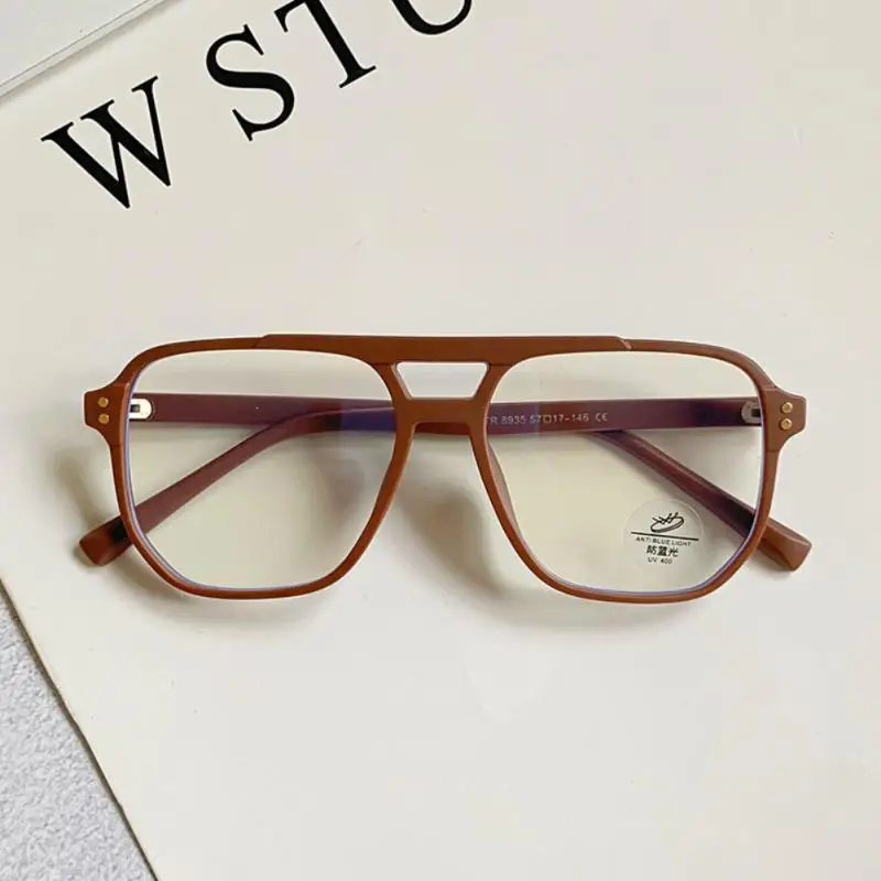 1/3PCS Square Eyeglasses Eye Strain Relief Square Frame Trend Trendy Transparent Myopia Glasses For Digital Eye Strain Myopia