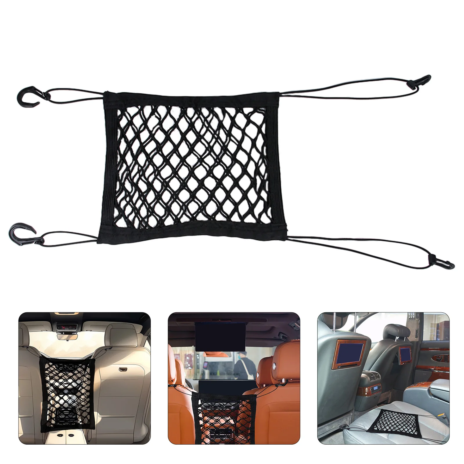 

Car Pet Safety Net Portable Protective Cover Upper Lower Venting Air Circulation Effective Unobtrusive Barrier Black