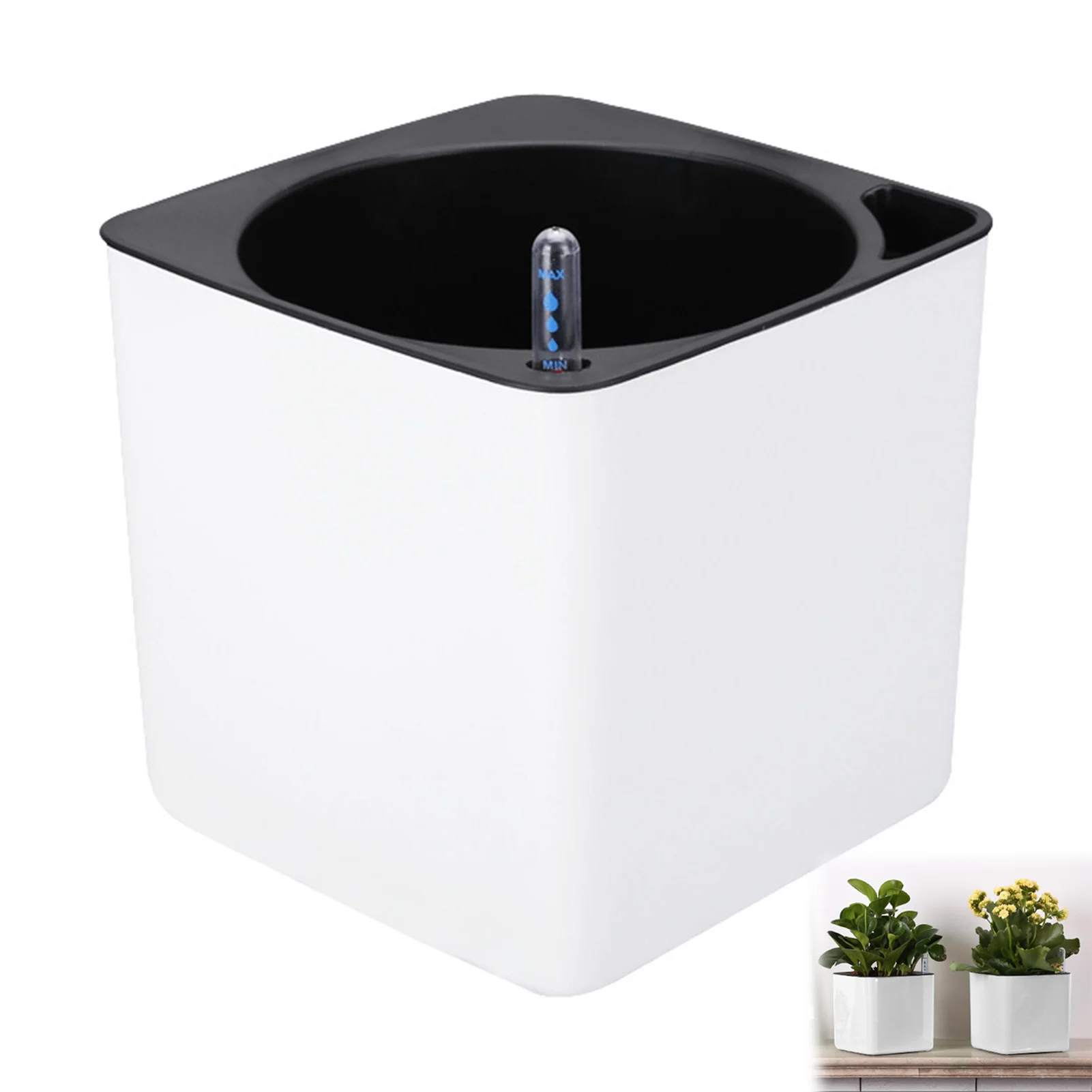 

Automatic Self Watering Flower Plants Pot Gardening Flower Pots Living Room Decor Plastic Planters Home Garden Planters Desktop