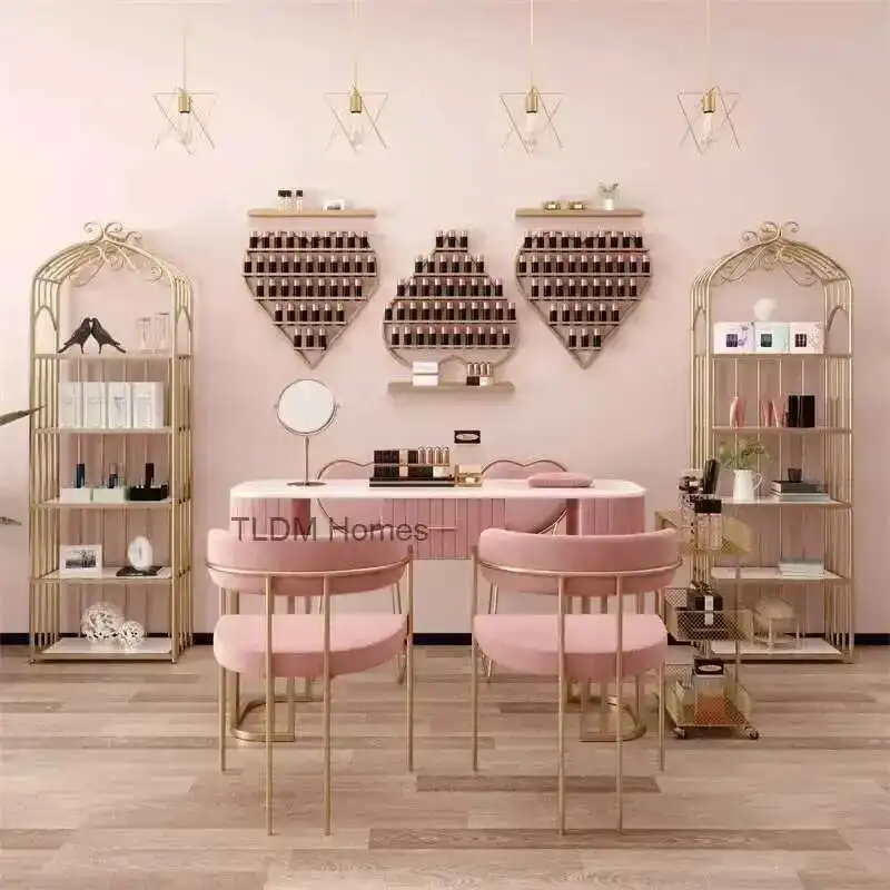 

Modern Manicure Table and Chair Set Minimalist Salon Furniture Luxury Beauty Salon Nail Tables Household Manicure Desk p