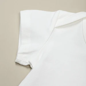 Macacão de algodão para recém-nascidos de 0 a 24 meses, novo, fofo, roupas de bebê menino, aconchegante, casual, manga curta, macacão branco, atacado 10 principais vendas roupas de bebe no atacado - №2