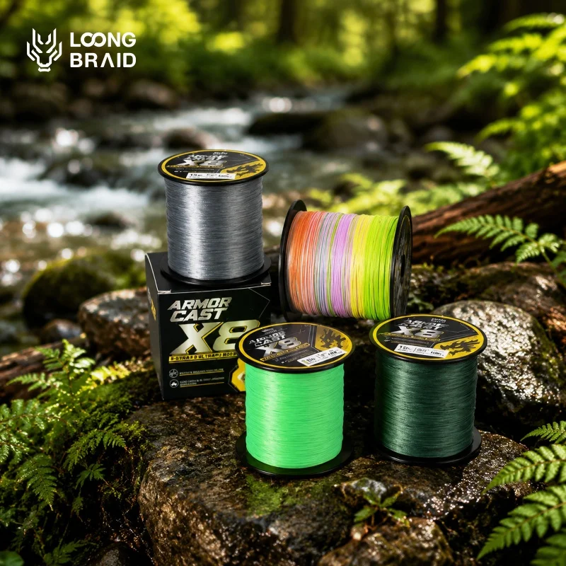 LOONG BRAID 300M Geflochtene Angelschnur X8 PE Multifilament-Schnur Ultra-Dünn Superstark Zugfeste Schnur für Süß- und Salzwasser – Detail 9