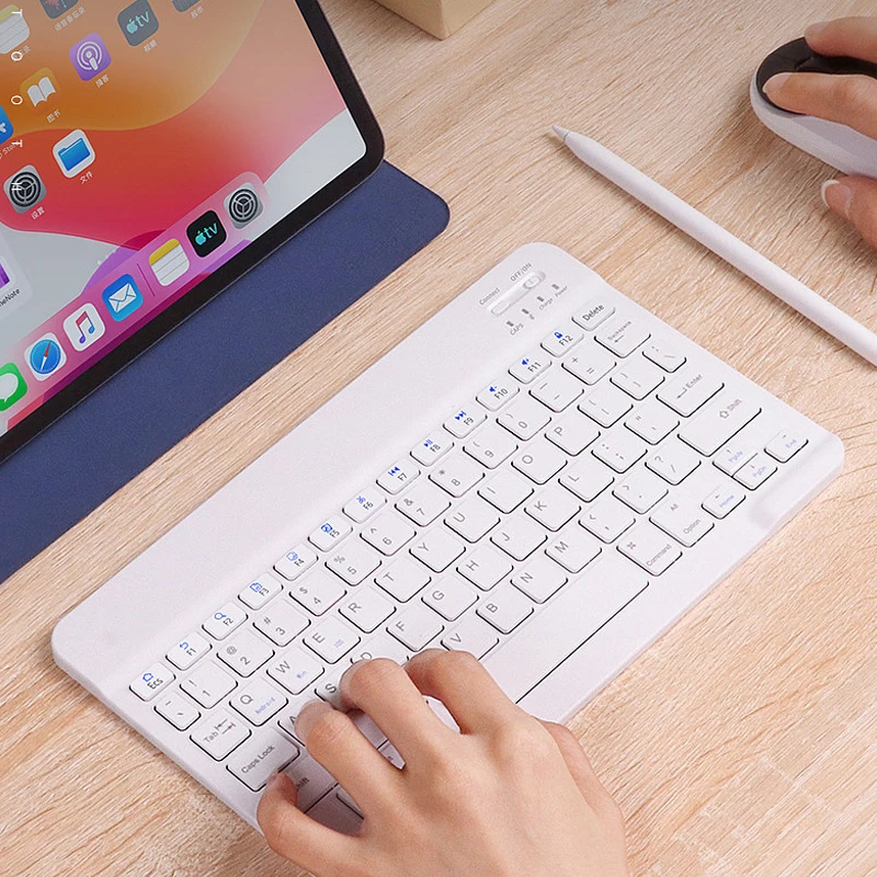 Bluetooth-Compatible Wireless Keyboard Rechargeable Wireless Gaming Keyboard For iOS Android Windows Smartphone iPad PC Laptop