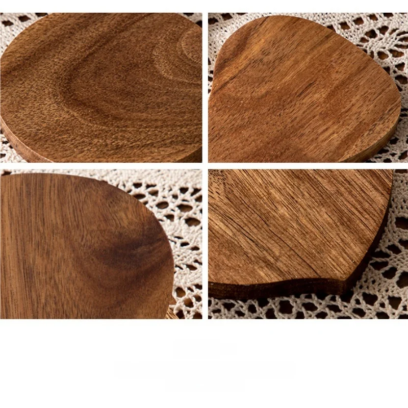Multifunctional solid wood Coasters, Japanese Style, Anti-Scalding Heat Insulation Pad for Coffee Mug, Wine Glass & Tea Cup 6
