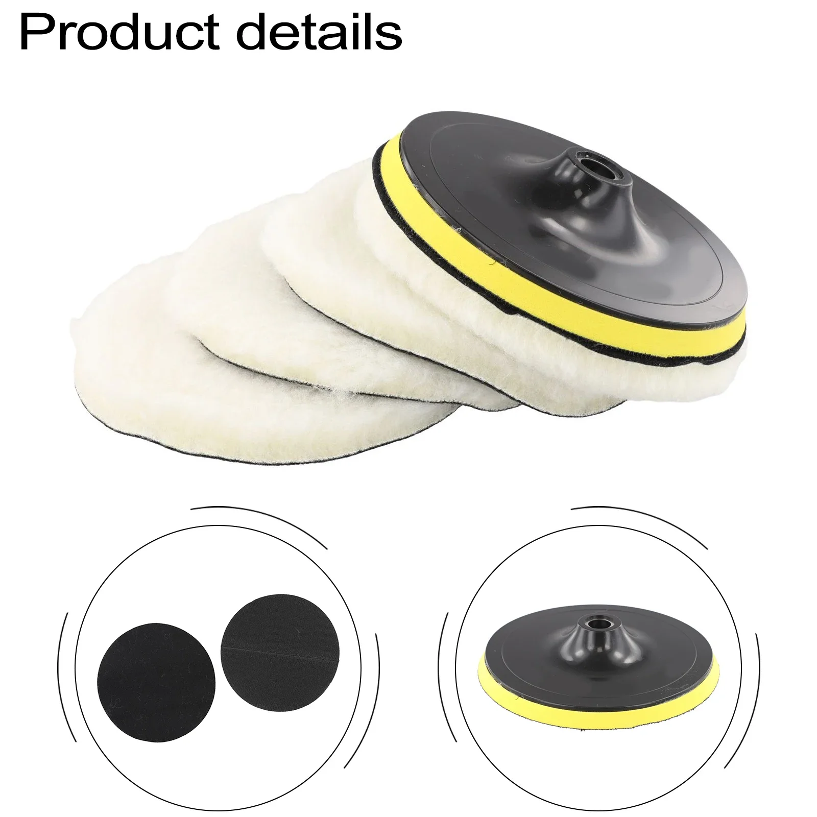 

2020 New 5Pcs 7Inch/180mm Wool Polishing Pads Buffing Backing Pad For Car Polisher Tool Brand New And High Quality