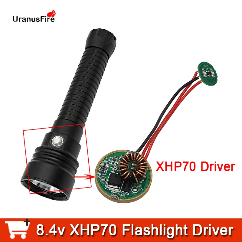 8.4v XHP70 XHP70.2 Led Driver Stepless dimming Mode 1-4A Diving Flashlight Power Driver for xhp70 Diving FLashlight Torch